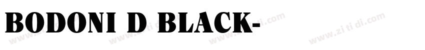 BODONI D BLACK字体转换